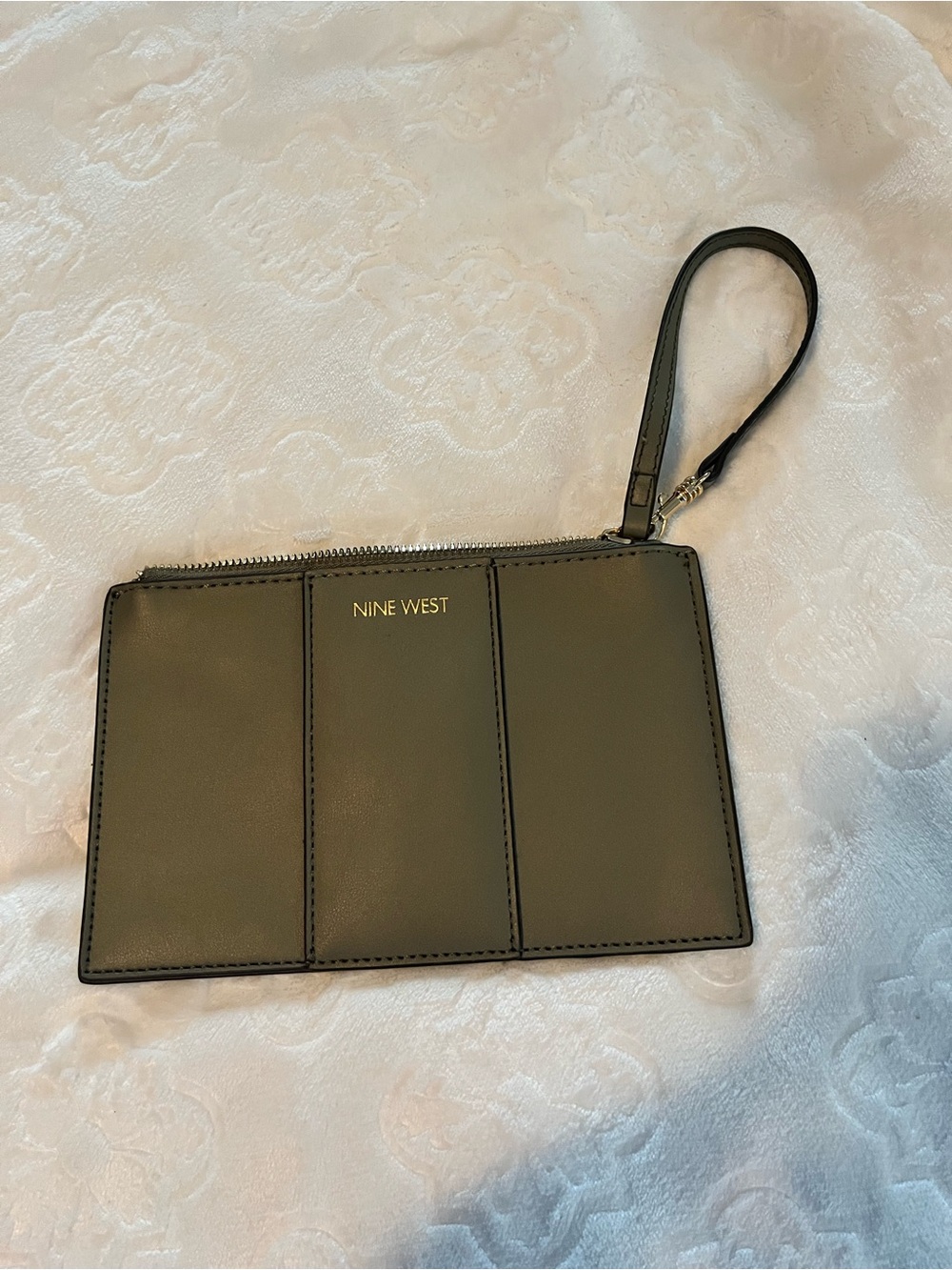 Nine West Grey Wristlet Pouch with Detachable Strap